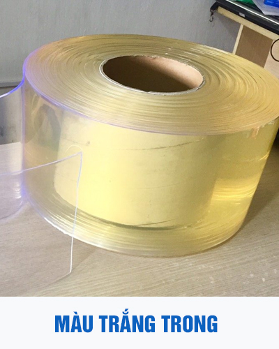 Cuộn màng rèm pvc trong mềm trắng trong