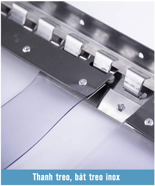 Rèm nhựa PVC phụ kiện inox