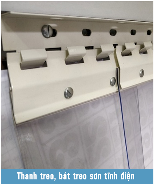 Rèm nhựa PVC phụ kiện sơn tĩnh điện