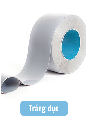 Rèm nhựa PVC trắng đục
