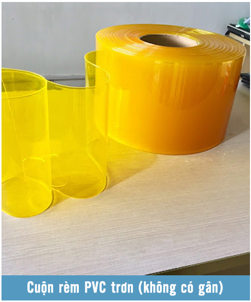 Rèm nhựa PVC trơn không có gân