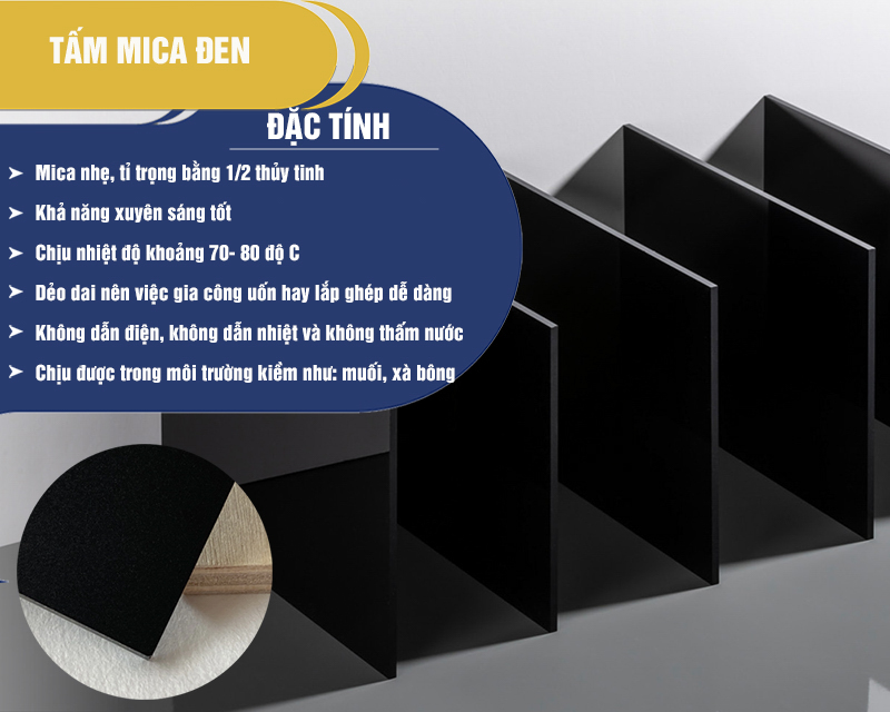 Tấm mica đen