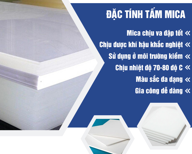 Tấm mica trắng