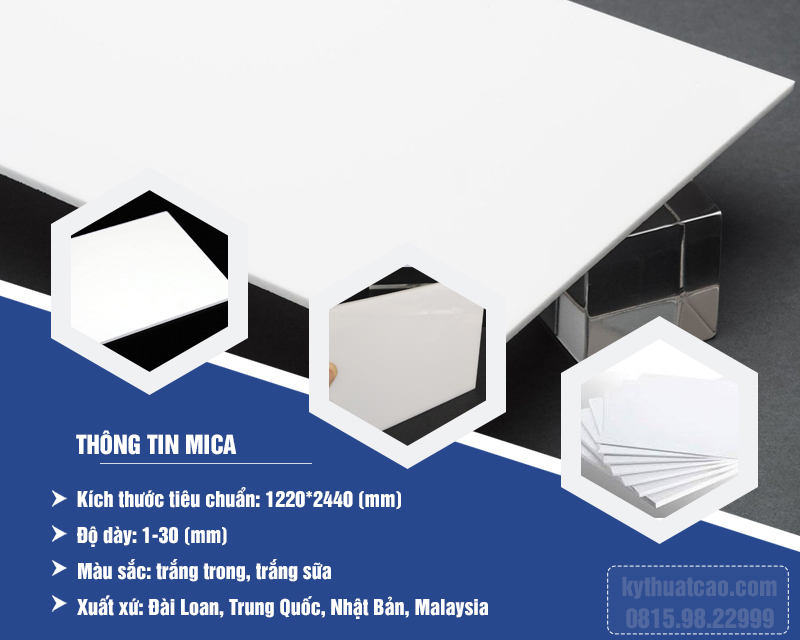 Tấm mica trắng