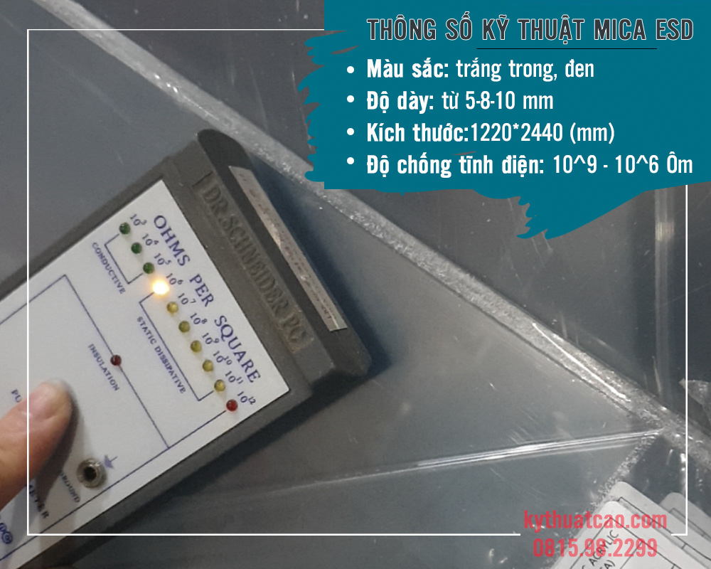 Tấm mica chống tĩnh điện Hàn Quốc