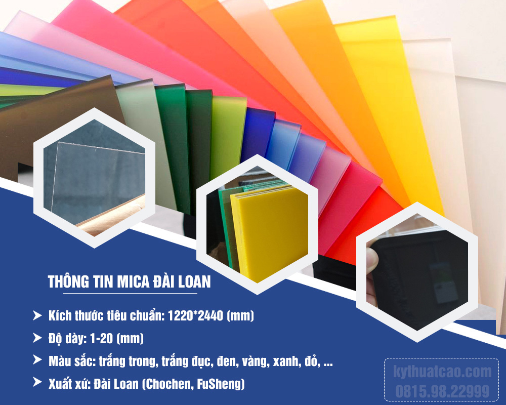 Thông tin tấm Mica Đài Loan