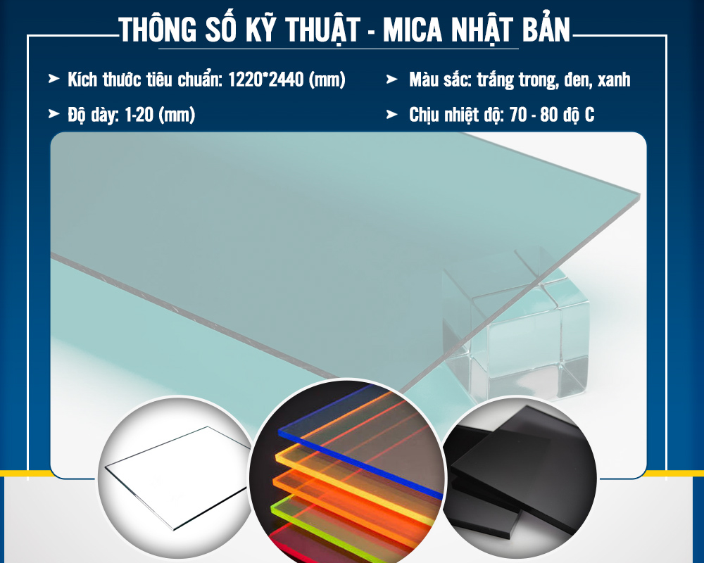 Mica Nhật Bản - thông số kỹ thuật